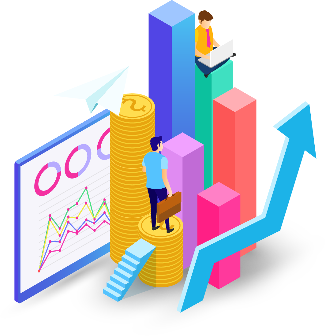 Ilustración de constitución de empresa en línea